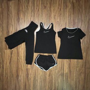 Girls, Size 6, Black / White Nike Athleisure Bundle